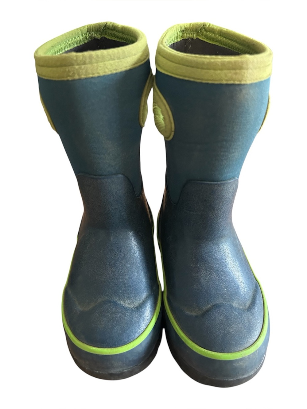 Bogs Kids Teal Boots with Lime Trim
